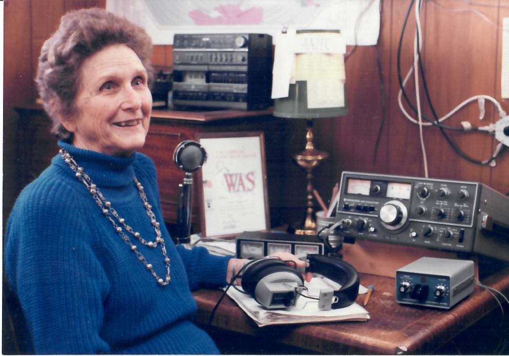 Vivian Pitzrick With Radio Equipment, 1972.